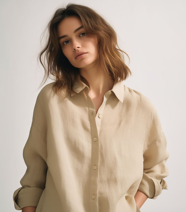 Cream Long Shirt