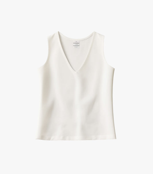 Cream Sleeveless Top